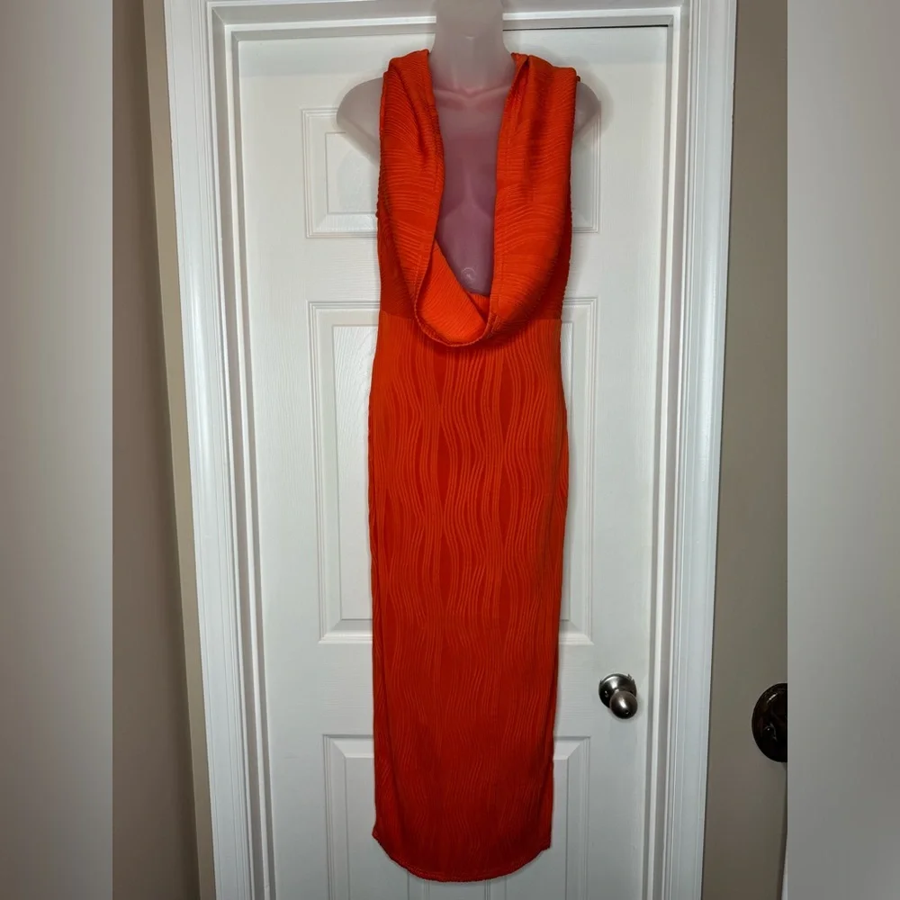 Burnt Orange Hooded Dress - Picture 5 of 10
